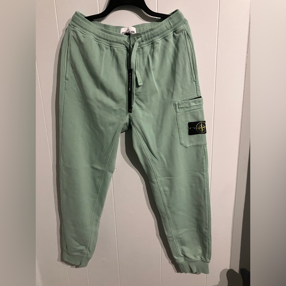 Stone Island light green fleece sweatpants sz medium